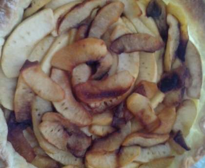 Tarte pommes pêches de Flo