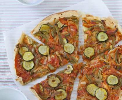 Tarte provençale fine, light, végétarienne, économique, rapide