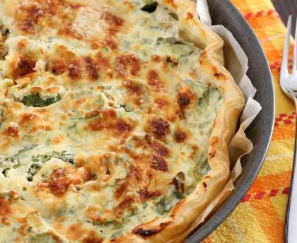 Tarte rapide aux courgettes et mont d'or