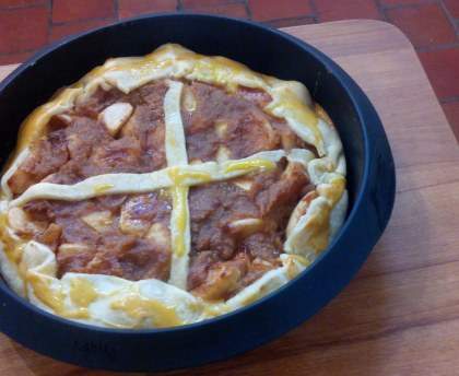 Tarte sablée aux pommes et pain d'épices