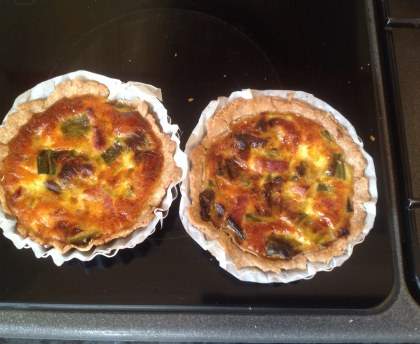 Tarte sans gluten poireaux/lardons