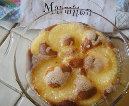 Tarte sans pâte à l'ananas