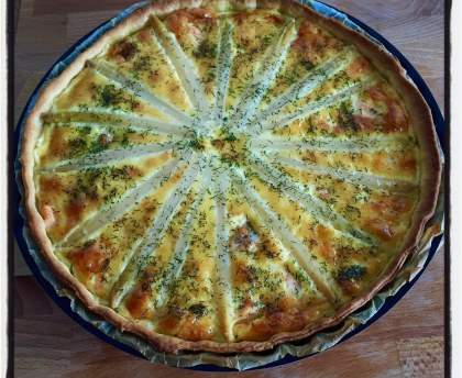 Tarte saumon frais et asperges