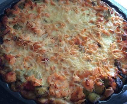 Tarte saumon légumes