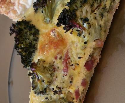 Tarte saveur brocoli lardons 