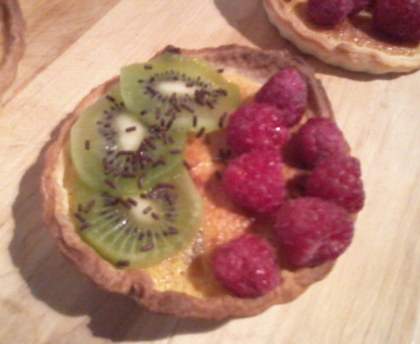 Tarte simple à la framboise