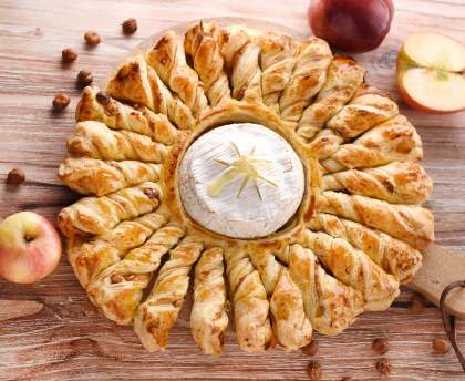 Tarte soleil au camembert rôti