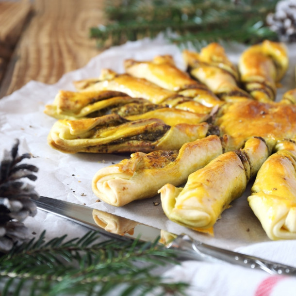 Tarte soleil au saumon et crème fraîche