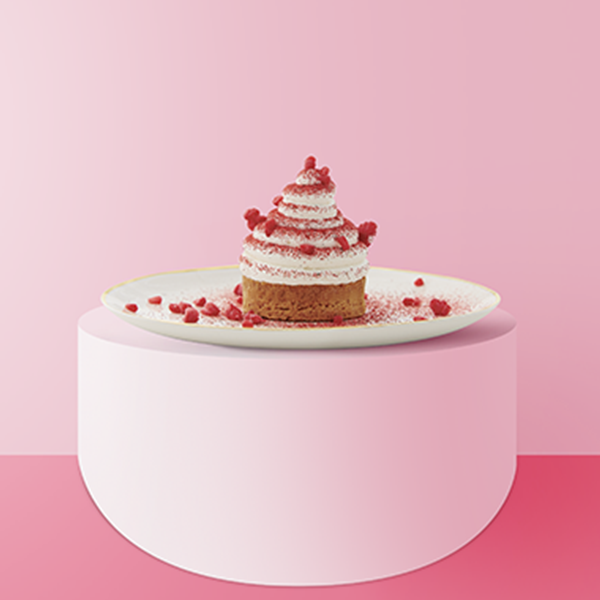 Tarte surprise & son sorbet framboise 