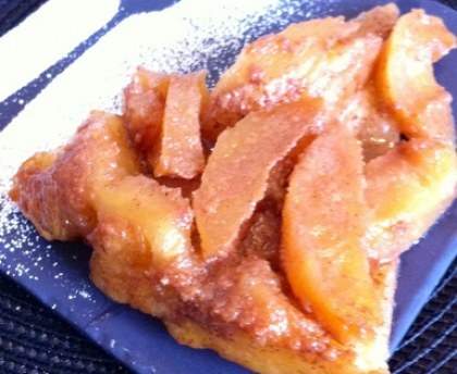 Tarte tatin à la crème de caramel au beurre salé