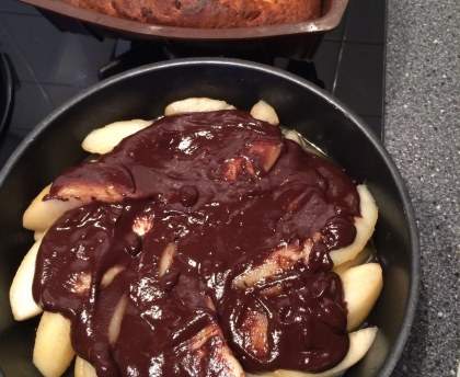 Tarte tatin poire-chocolat
