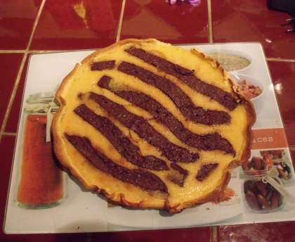 Tarte tigrée Citron/ chocolat