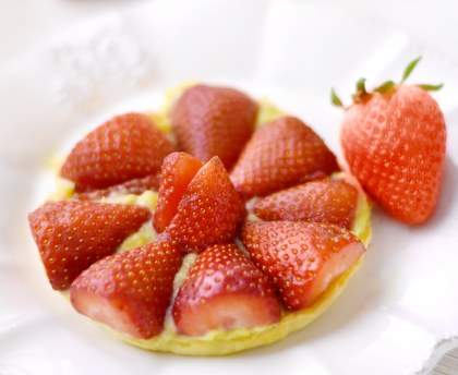 Tartelette aux fraises et rhubarb'curd