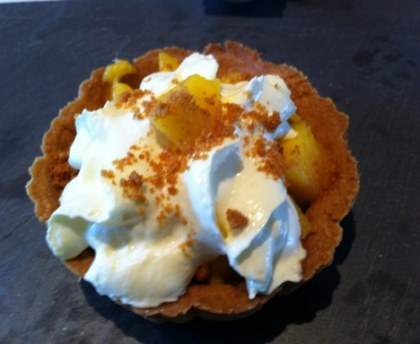 Tartelette mangue passion et spéculoos