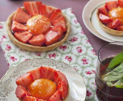 Tartelettes abricot fraises
