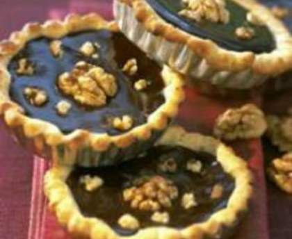 Tartelettes au chocolat noir et caramel au beurre salé