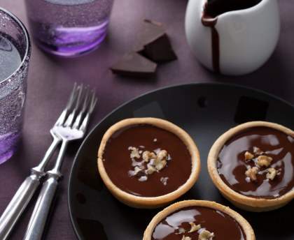 Tartelettes chocolatées aux noix