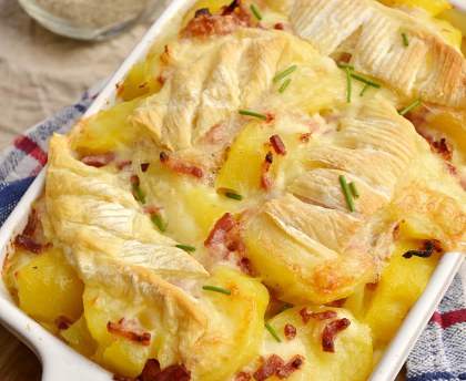 Tartiflette au reblochon ou à la cancoillotte