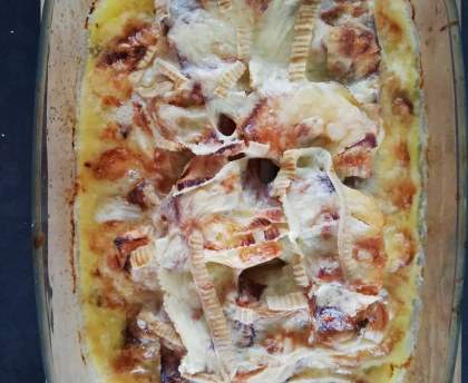 Tartiflette d'endives aux pommes et au lard