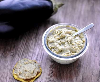 Tartinades d'aubergines ricotta parmesan basilic