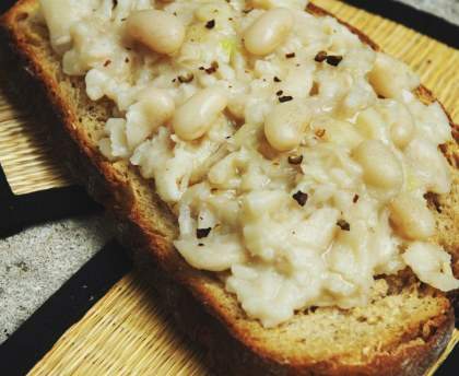 tartine charentaise de haricots blancs (dites mogettes)