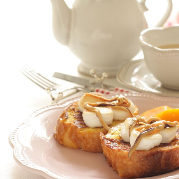Tartine de chamallows et crème de marron