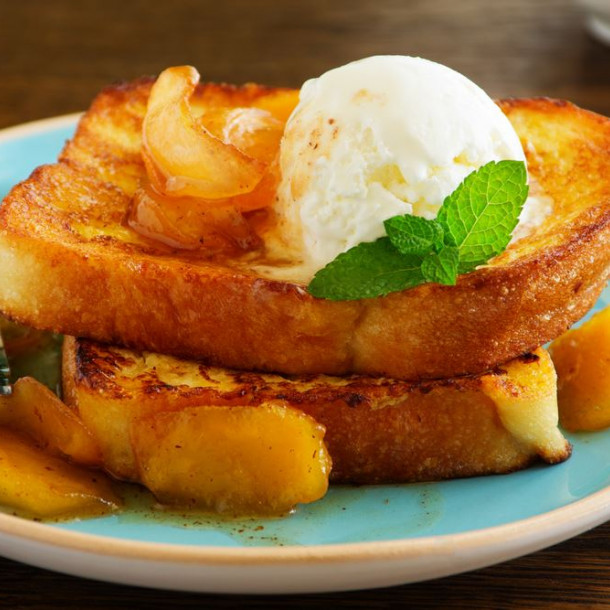 Tartine de pommes au caramel 