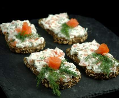Tartines de saumon à la ricotta