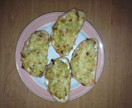 Tartines saumon poireaux des amoureux