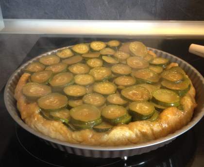 Tatin de courgettes au miel