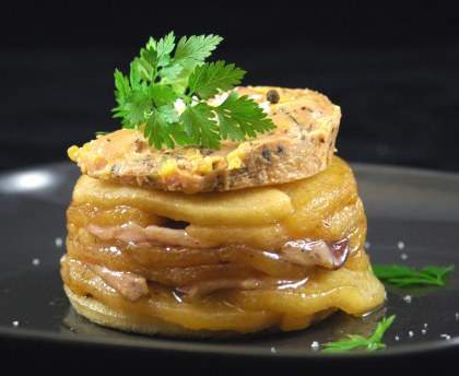 Tatin de magret de canard au foie gras