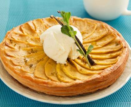 Tatin de mangue parfumée au gingembre