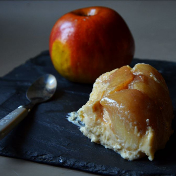 Tatin de pommes à la mousse de dulce de leche
