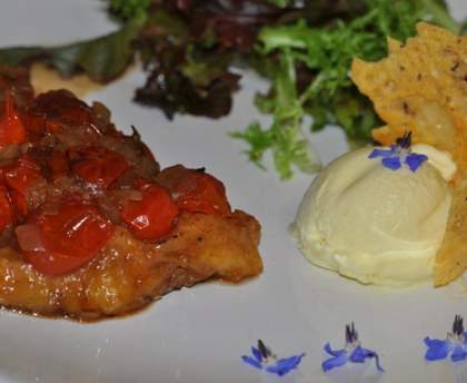 Tatin de tomates cerises et échalotes