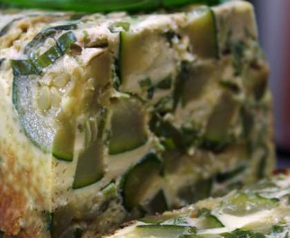 Terrine aux courgettes et au basilic