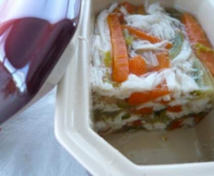 Terrine d'aile de raie, carottes et céleri 