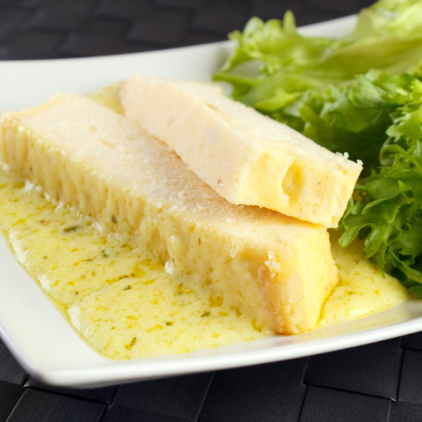 Terrine d'asperges au beurre blanc
