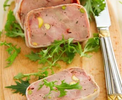 Terrine de canard noisettes et pistaches de Brigitte
