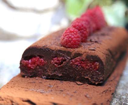 terrine de chocolat aux framboises