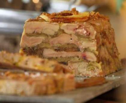terrine de foie gras aux pommes vertes