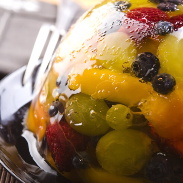 Terrine de fruits en gelée de muscat