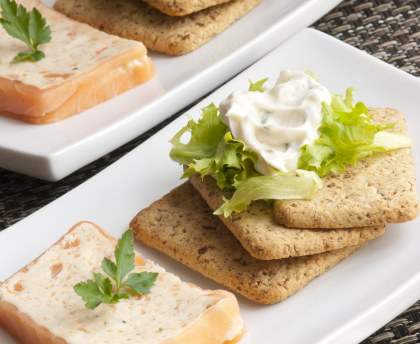 Terrine de poisson au basilic