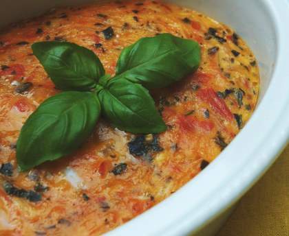Terrine de tomates aux oeufs 