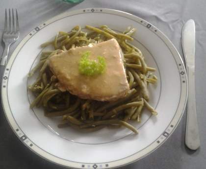 Thon gratiné à la moutarde