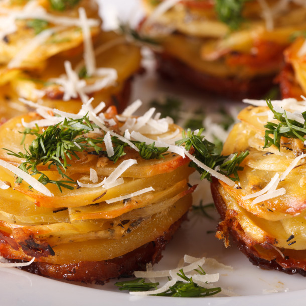 Timbale de salers aux pommes de terre