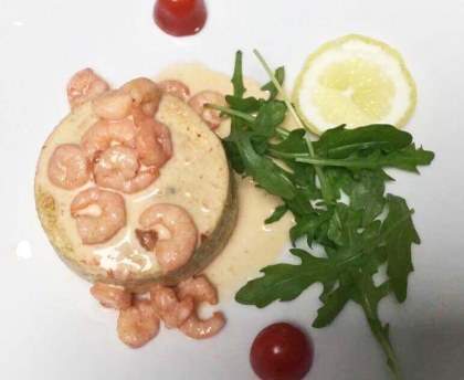 Timbales de thon aux crevettes