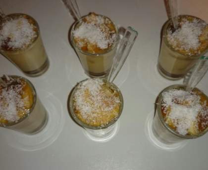 Tiramisu à la banane et à la noix de coco