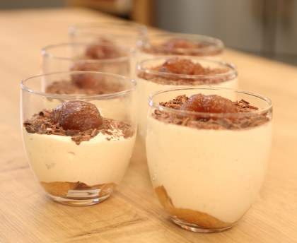 Tiramisu à la crème de marron et marrons glacés