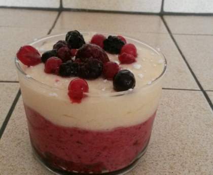 Tiramisu à la mousse de fruits rouges