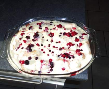Tiramisu aux fruits rouge